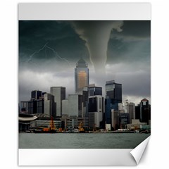 Tornado Storm Lightning Skyline Canvas 11  X 14   by Celenk