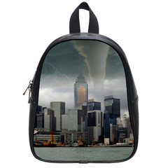 Tornado Storm Lightning Skyline School Bag (Small)