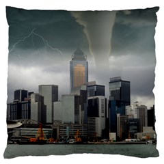 Tornado Storm Lightning Skyline Large Cushion Case (two Sides) by Celenk