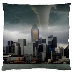 Tornado Storm Lightning Skyline Standard Flano Cushion Case (two Sides) by Celenk