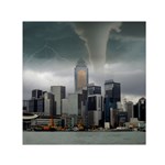 Tornado Storm Lightning Skyline Small Satin Scarf (Square) Front