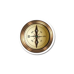 Compass North South East Wes Golf Ball Marker by Celenk