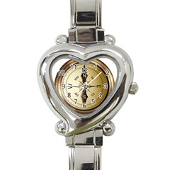 Compass North South East Wes Heart Italian Charm Watch by Celenk