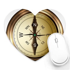 Compass North South East Wes Heart Mousepads by Celenk