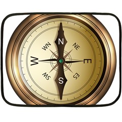 Compass North South East Wes Double Sided Fleece Blanket (mini)  by Celenk