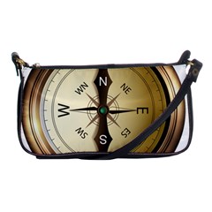 Compass North South East Wes Shoulder Clutch Bags by Celenk