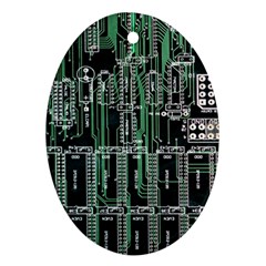 Printed Circuit Board Circuits Ornament (oval) by Celenk