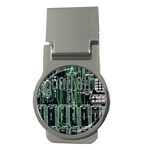 Printed Circuit Board Circuits Money Clips (Round)  Front