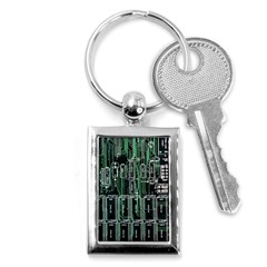 Printed Circuit Board Circuits Key Chains (rectangle)  by Celenk