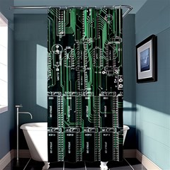 Printed Circuit Board Circuits Shower Curtain 36  X 72  (stall)  by Celenk