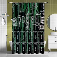 Printed Circuit Board Circuits Shower Curtain 48  X 72  (small)  by Celenk