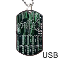 Printed Circuit Board Circuits Dog Tag Usb Flash (two Sides) by Celenk