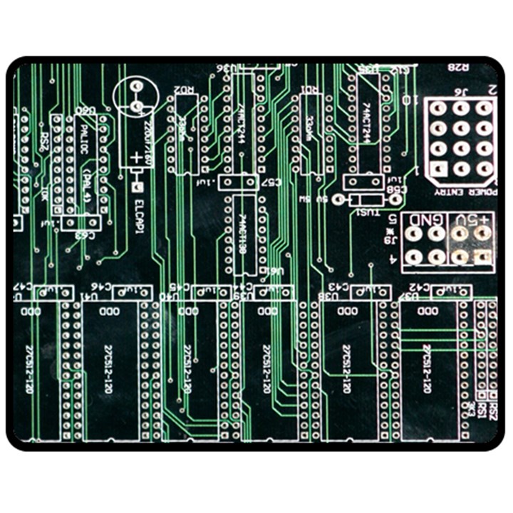 Printed Circuit Board Circuits Double Sided Fleece Blanket (Medium) 