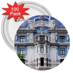 Squad Latvia Architecture 3  Buttons (100 Pack)  by Celenk