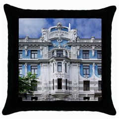 Squad Latvia Architecture Throw Pillow Case (black) by Celenk