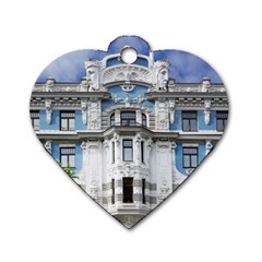 Squad Latvia Architecture Dog Tag Heart (two Sides)