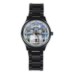 Squad Latvia Architecture Stainless Steel Round Watch by Celenk