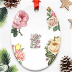 Rose Flowers Campanula Bellflower Ornament (Oval) Front