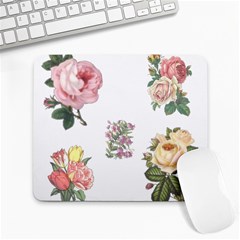 Rose Flowers Campanula Bellflower Large Mousepads by Celenk