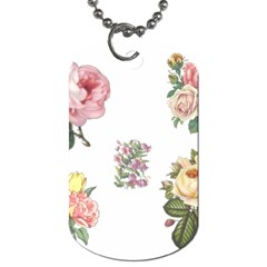 Rose Flowers Campanula Bellflower Dog Tag (two Sides)