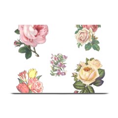 Rose Flowers Campanula Bellflower Plate Mats by Celenk