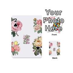 Rose Flowers Campanula Bellflower Playing Cards 54 (mini)  by Celenk