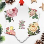 Rose Flowers Campanula Bellflower Ornament (Snowflake) Front