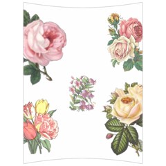 Rose Flowers Campanula Bellflower Back Support Cushion by Celenk