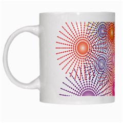 Stars Fireworks Colors White Mugs by Celenk