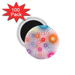 Stars Fireworks Colors 1 75  Magnets (100 Pack)  by Celenk