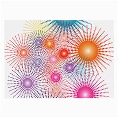 Stars Fireworks Colors Large Glasses Cloth (2-side) by Celenk