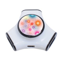 Stars Fireworks Colors 3-port Usb Hub by Celenk