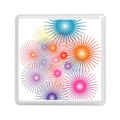 Stars Fireworks Colors Memory Card Reader (square)  by Celenk