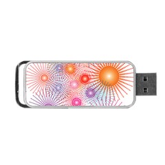 Stars Fireworks Colors Portable Usb Flash (one Side) by Celenk