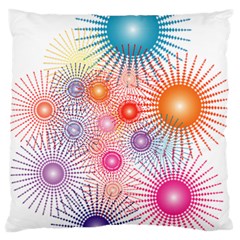 Stars Fireworks Colors Large Flano Cushion Case (one Side) by Celenk