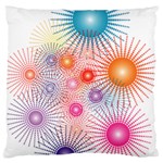 Stars Fireworks Colors Large Flano Cushion Case (One Side) Front