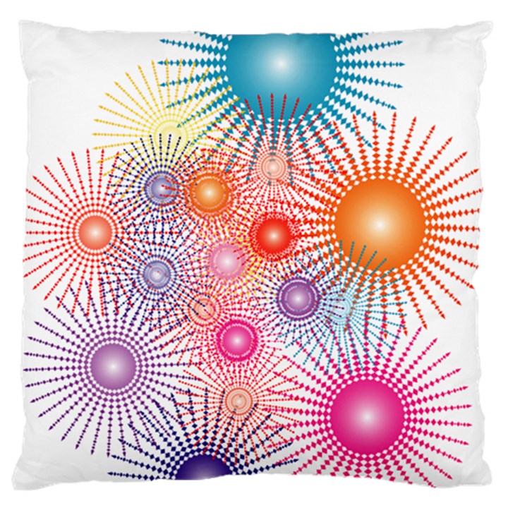 Stars Fireworks Colors Large Flano Cushion Case (One Side)