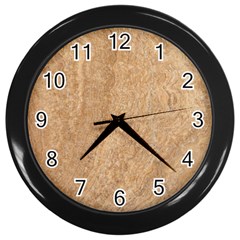 Rock Tile Marble Structure Wall Clocks (black) by Celenk