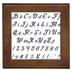 Font Lettering Alphabet Writing Framed Tiles by Celenk