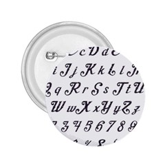 Font Lettering Alphabet Writing 2 25  Buttons by Celenk