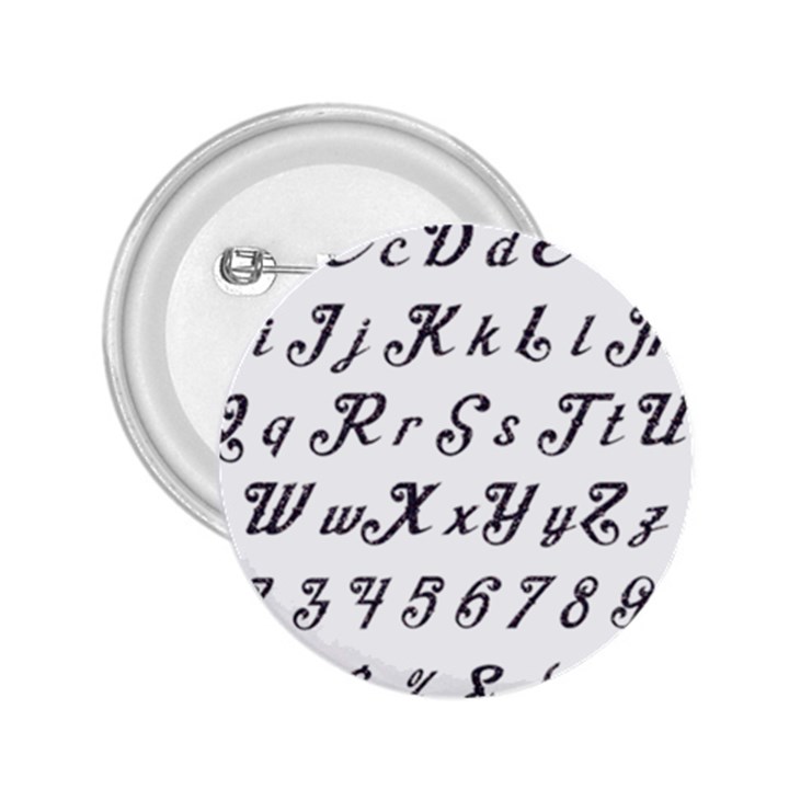 Font Lettering Alphabet Writing 2.25  Buttons