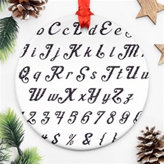 Font Lettering Alphabet Writing Ornament (round) by Celenk