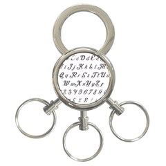 Font Lettering Alphabet Writing 3-ring Key Chains by Celenk