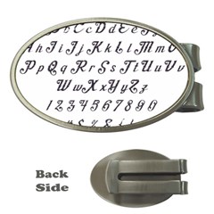 Font Lettering Alphabet Writing Money Clips (oval)  by Celenk