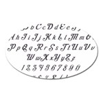 Font Lettering Alphabet Writing Oval Magnet Front