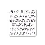 Font Lettering Alphabet Writing Square Magnet Front