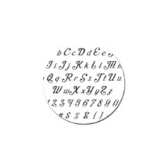 Font Lettering Alphabet Writing Golf Ball Marker by Celenk