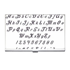 Font Lettering Alphabet Writing Business Card Holders by Celenk