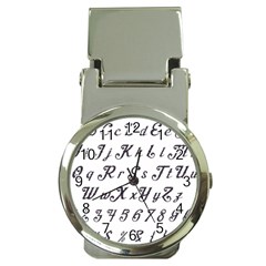 Font Lettering Alphabet Writing Money Clip Watches by Celenk