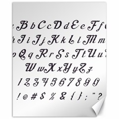 Font Lettering Alphabet Writing Canvas 16  X 20   by Celenk